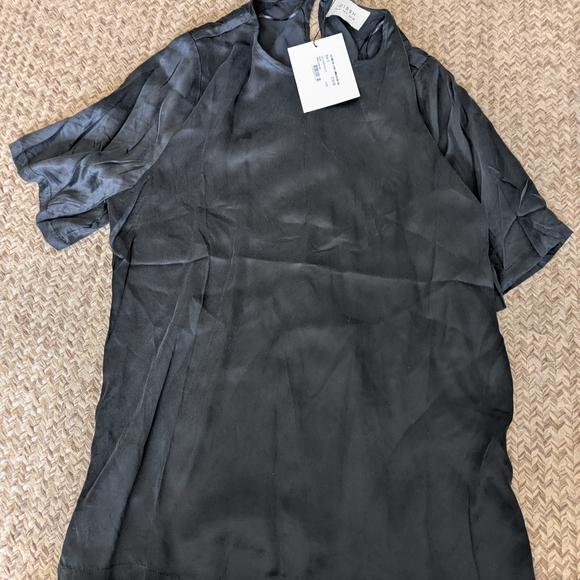 NWT Dissh Layla Black Silk Tee - sz 4 - Picture 3 of 6